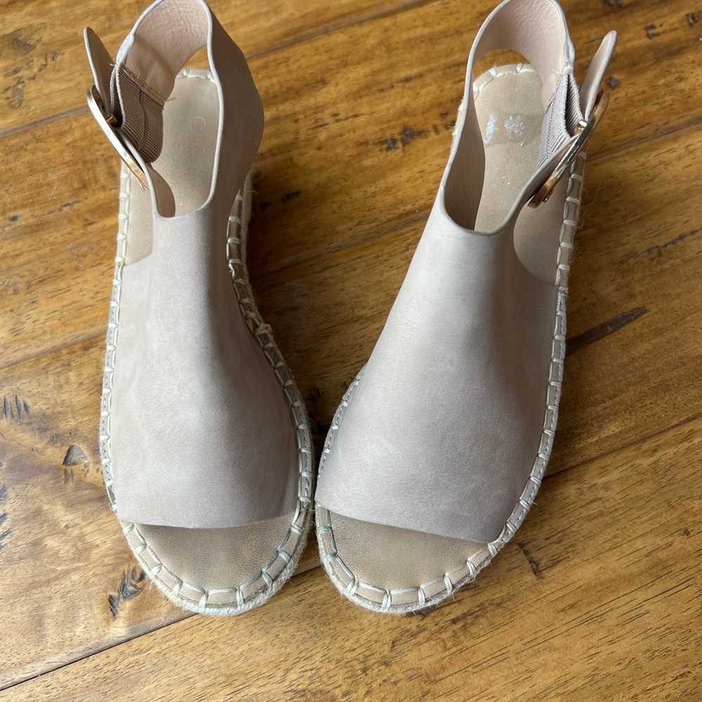 Women's Catherine Maladrino EspadrilleTan Slingback Sandals
